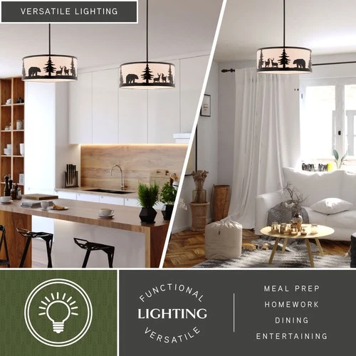 Vaxcel Lighting P0416 3 Light 18"W Suspension Pendant - Bronze - Picture 9 of 11