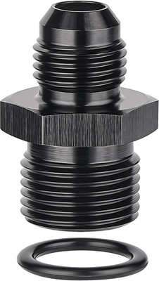 EVIL ENERGY 6AN Male Flare to M18 x 1.5mm Metric AN6 M18*1.5, Black