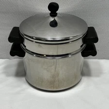 Farberware 3 Qt Durable Stainless Steel Pot with Steamer Insert and Lid