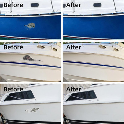 Fiberglass Boat Repair Kit, (Color Match) Gel Coat Repair Kit for Boats, Mari...