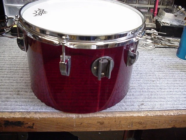 De Colección Ludwig Vistalite Concierto Tom Tambor 8"X12" Acrílico Rojo Años 70 Foto 4 de 4