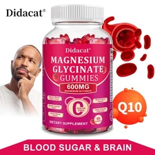 600mg Magnesium Glycinate ADVANCED COMPLEX 60 Gummies Promotes Heart & Bone