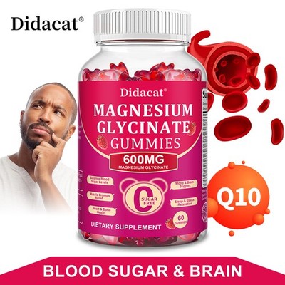 600mg Magnesium Glycinate ADVANCED COMPLEX 60 Gummies Promotes Heart & Bone