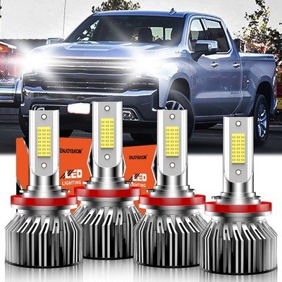 LED Headlight Hi Lo Beam Bulb Combo For Chevrolet Silverado 3500 HD 2023-2024