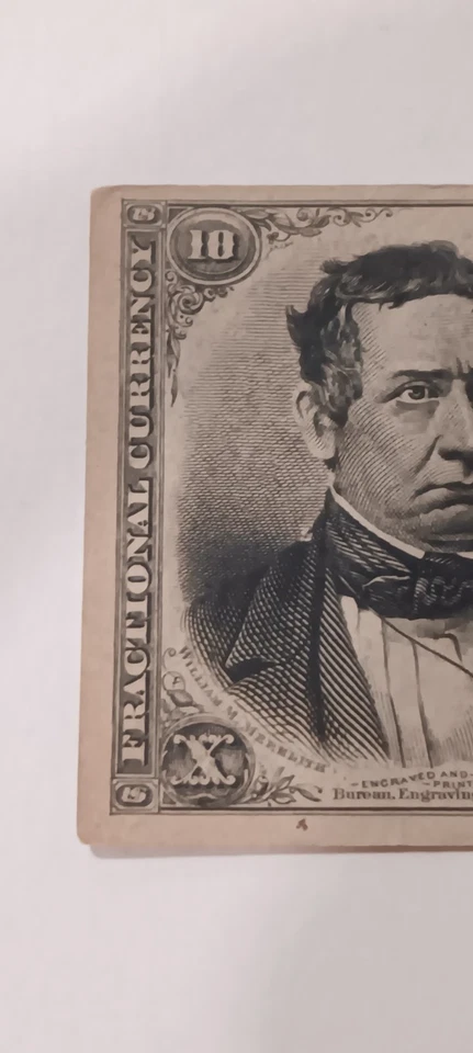 1864 US Fractional Currency 10 Cents Note - Third Issue - William M. Meredith - Image 2 of 4