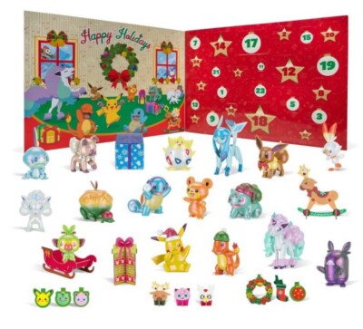 New 2021 Pokemon Happy Holidays Deluxe Holiday Advent Calendar Pop