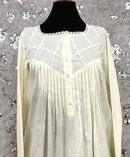 SoieRose Victorian Ivory Nightgown   100 Cotton Sleepwear-SR-1037