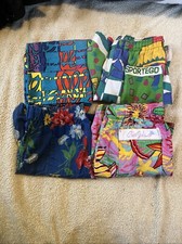 Vintage Hawaiian Board Shorts Womens Small 80s Tropical Floral Geometric