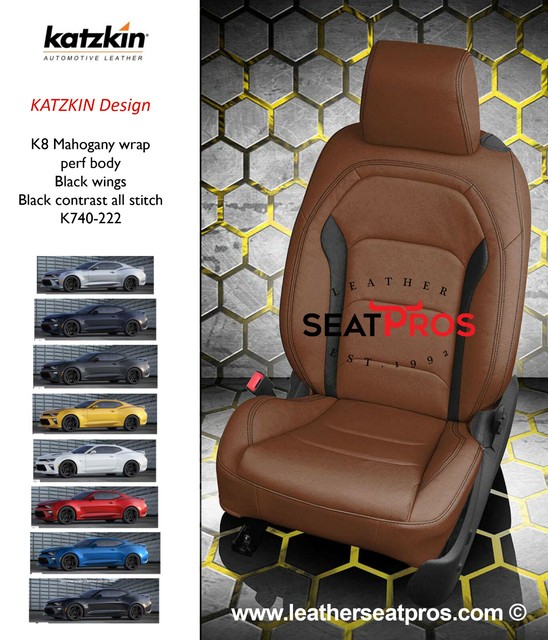 KATZKIN Leather Seat Covers 1621 Chevrolet Camaro Coupe Convertible