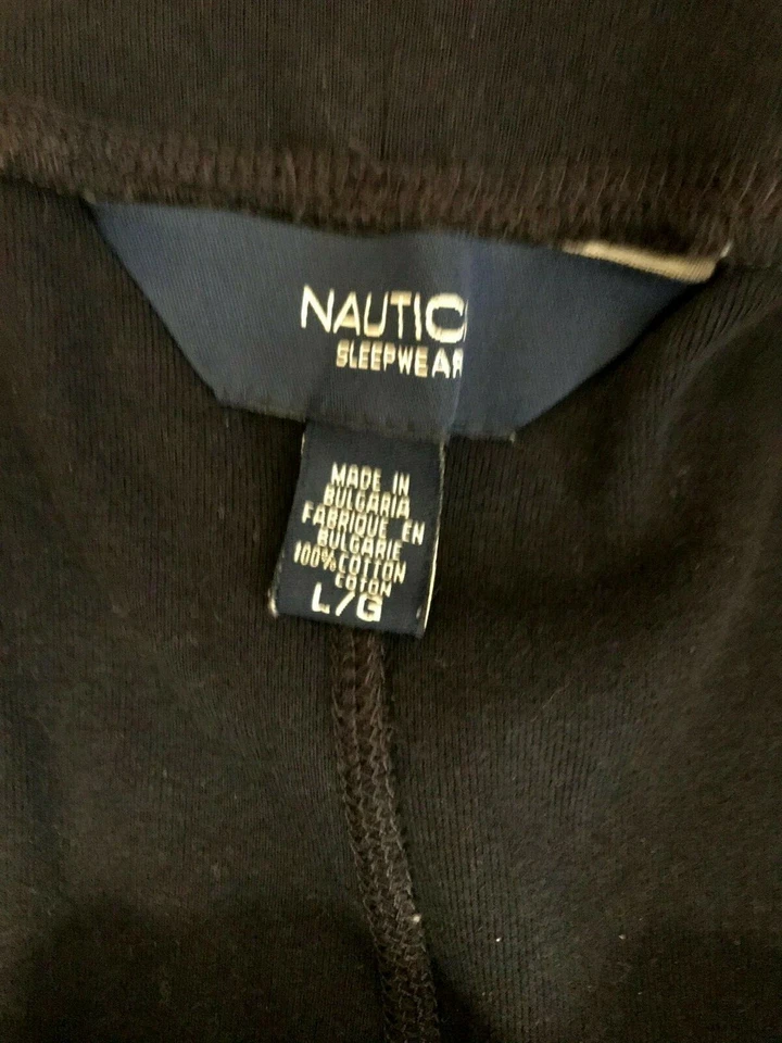 Pantalones de salón Nautica Sleepwear para hombre azul marino 100 % algodón talla L grandes Foto 4 de 4