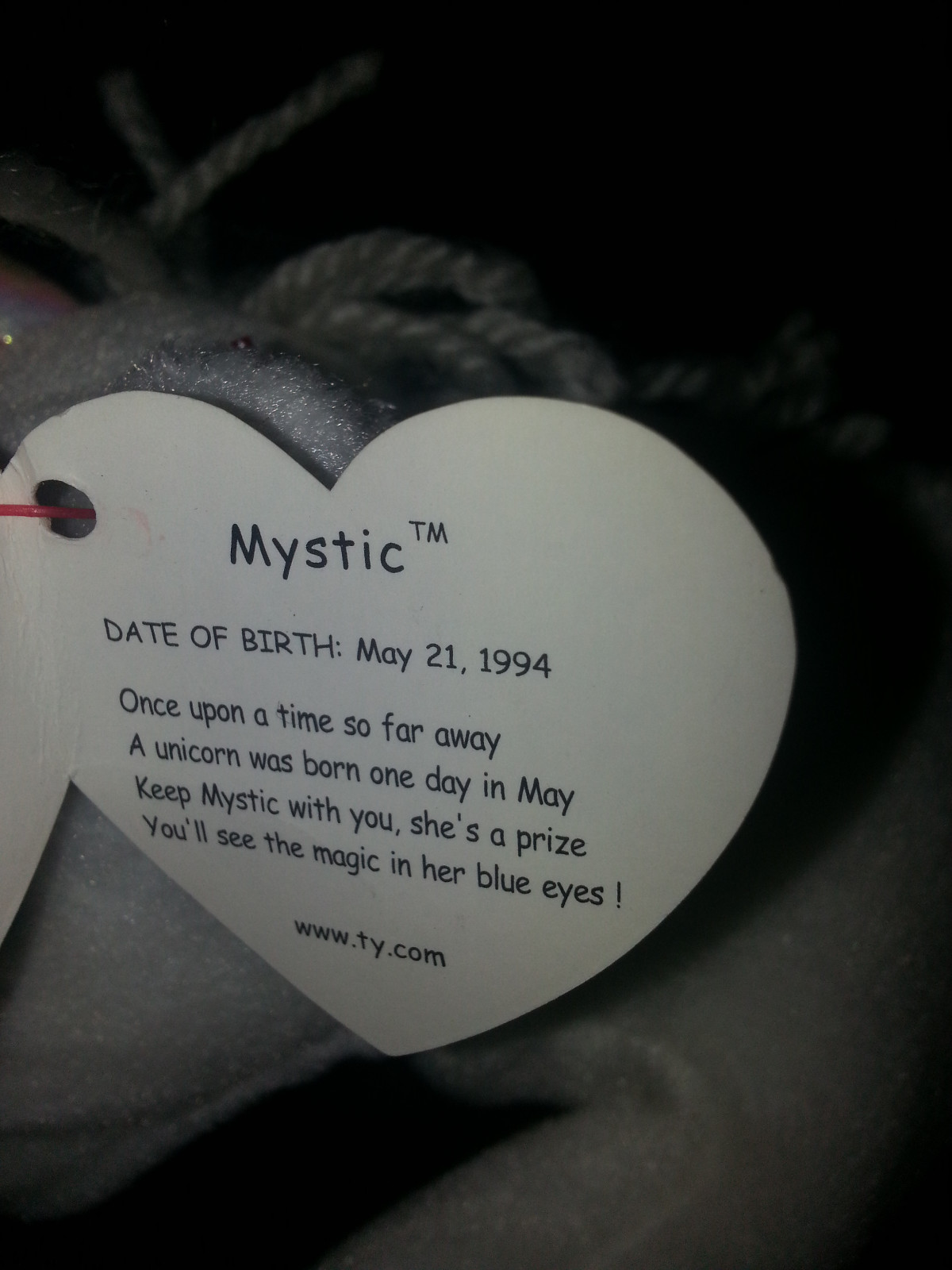 mystic the unicorn beanie baby value