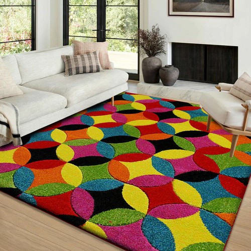 Stylish Modern Rugs Multi Soft Large Area Rug Living Room Floor Bedroom