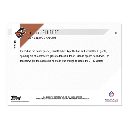 2019 TOPPS NOW AAF #16-19 WEEK THREE 4-CARD BUNDLE - Picture 3 of 9
