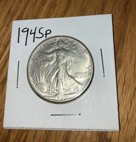 1945 P Walking Liberty Half Dollar AU-UNC About Uncirculated Coins Silver .900