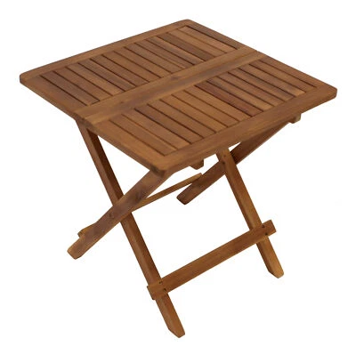 Beistelltisch Klapptisch Holztisch Kaffeetisch FLORENCIA 50x50cm Akazie Holz - Bild 1 von 4