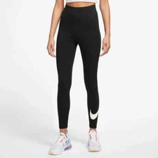 Nike Sportswear Classics Women's Black Graphic HW Leggings DV7795-010 Size M