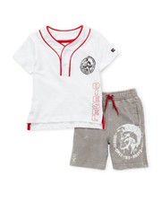 NWT Diesel Boys Logo Baseball T-shirt and Short Set size 4,5,6,7