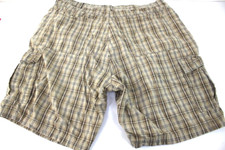 Wrangler Men's 40W x 9L Plaid Cargo Jean Shorts  C725