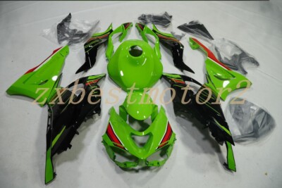 かめぞう 2024 Kawasaki Ninja ZX6R ZX636 ABS Green Black Fairing Kit W/Tank