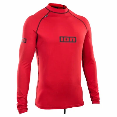 Ion Promo Rashguard Longsleeve Shirt Herren Langarmshirt Surfshirt Wasser Rot
