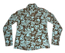 Terry Floral Fleece Pullover, Women's S