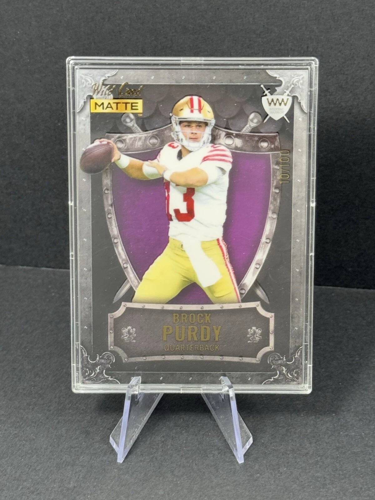 Brock Purdy Wild Card Matte Silver Weekend Warrior #WWU51 Black 1/1