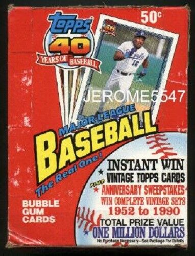 1991 TOPPS Baseball Card Box 36 Sealed Packs UNOPENED #Mtl 1991 TOPPS Baseball Card Box 36 Sealed Packs UNOPENED #Mtl