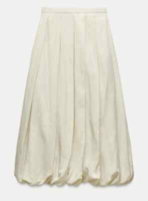 BNWT ZARA Ecru Balloon Skirt Size S | eBay UK