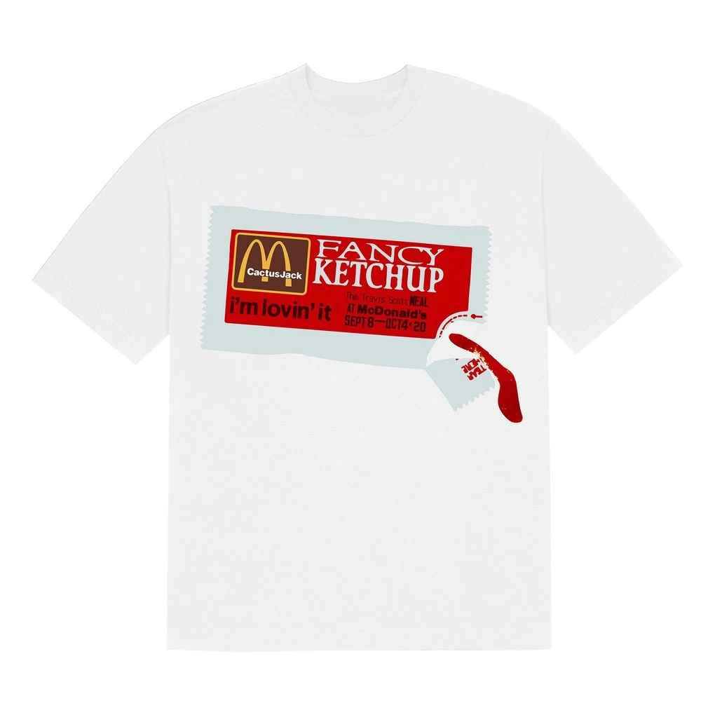 Travis Scott Meal Cactus Jack McDonald’s Ketchup Packet T-Shirt XL L M S