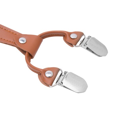Buyless Fashion Men 2 Pack Suspender - 48" Adjustable Straps 1" - Leather Y Back - Picture 3 of 90