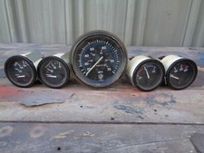 Vintage Vdo Boat Knots Speedometer And Gauge Set Amp Oil Pressure Temperature