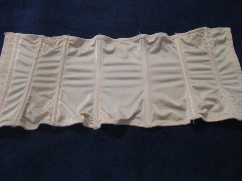 CURVATION XL ТАЛИИ CINCHER, БЕЖЕВЫЙ, ШЕСТЬ КОСТЕЙ, 15 КРЮЧКИ/ГЛАЗА, ВЫШИТЫЙ ДИЗАЙН - Изображение 2 из 4