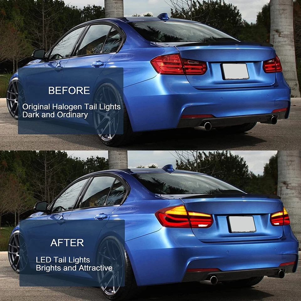 VLAND 一对 LED 尾灯适用于 2013 - 2018 宝马 3 系列 F30 F35 E92 320i 328i 335i — 第 2/4 张图片