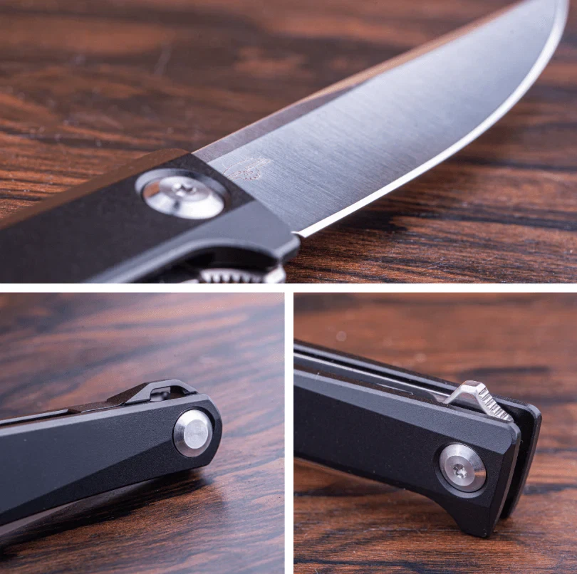 Cuchillo Plegable Real Steel Teres 3.13" Nitro V Hoja de Acero Negro Mango de Aluminio Foto 2 de 4