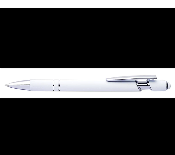 Bulk Personalised Engraved Grid Stylus Rubber Pens, Custom Engraved