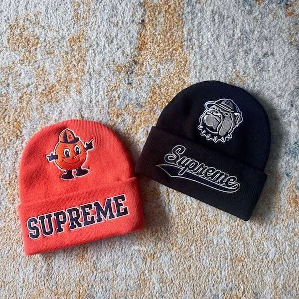 SUPREME FW24 MITCHELL & NESS NCAA BEANIE GEORGETOWN SYRACUSE