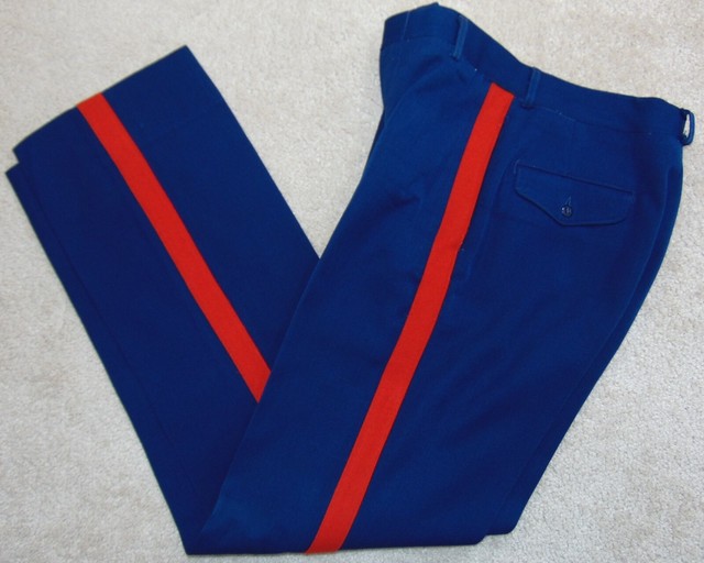 U.S. Marine Corps USMC Dress Blue Trousers With Blood Stripe Size 31L