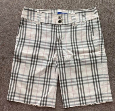 Burberry Blue label Nova check shorts pants color white Men's Size