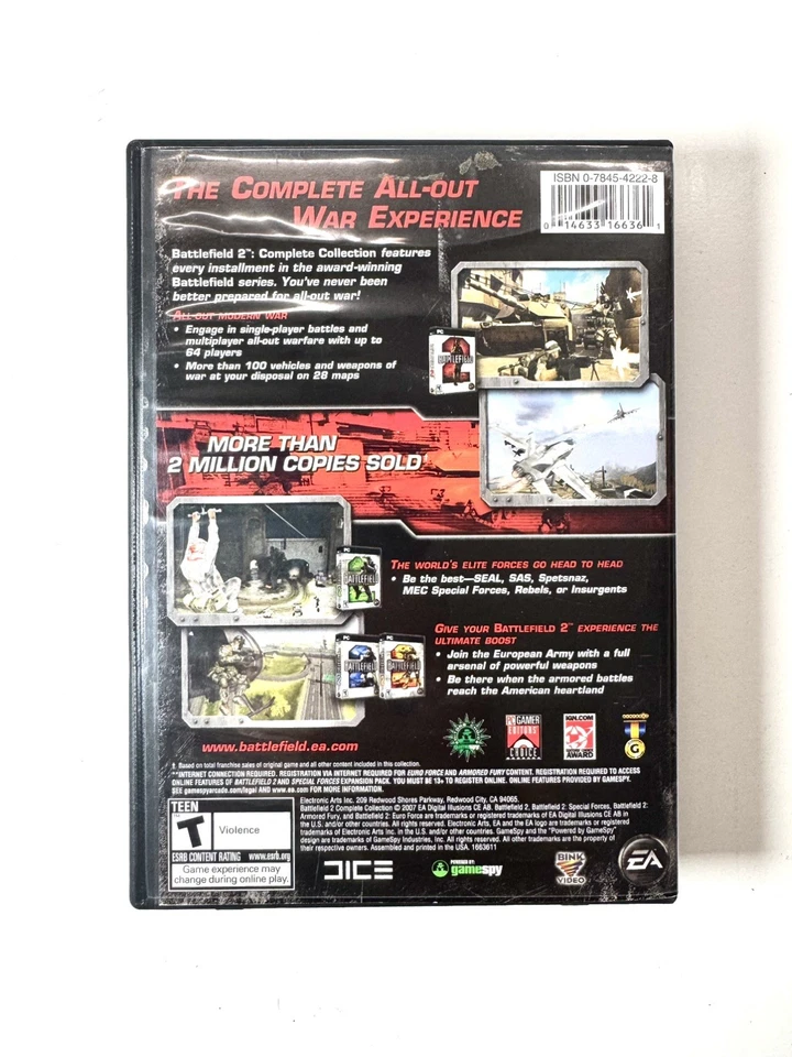 Battlefield 2: Complete Collection (PC DVD, 2007) - Rare, Tested works! - Image 2 of 3