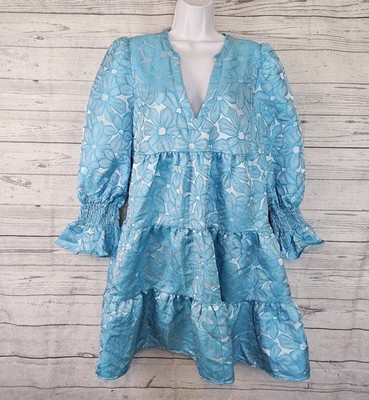 Tuckernuck Pomander Place Womens Kenzo Dress Sz XL Blue Daisy