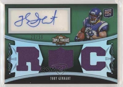 2010 Topps Triple Threads Emerald 20/50 Toby Gerhart (RC) #115 Rookie RC 3c7