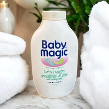 Vintage Baby Magic BABY POWDER by MENNEN 4oz 90% full Cornstarch Aloe