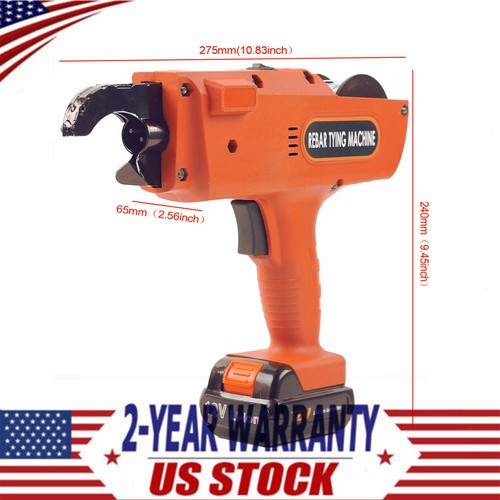 EurHomePlus Rebar Tying Machine – 12V Cordless, 8-34mm Range, 0.8s Per Knot, 2 Batteries & Toolbox Included