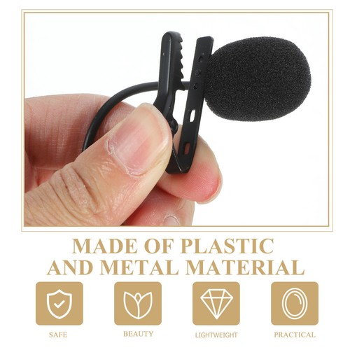 Mic Clip on Omnidirectional Lavalier Lapel Microphone Collar Shirt - Picture 9 of 12