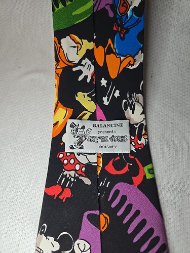 Vintage Disney Mickey Mouse Fantasia Balancine The Tie Works Neck Tie - Picture 2 of 14