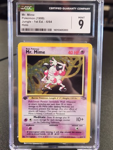 Mr. Mime (1st Edition) graded CGC 9 for sale on eBay
