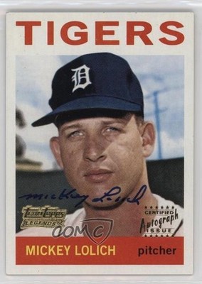 2001 Topps Team Topps Legends Mickey Lolich #TT50R Auto n8a