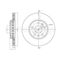 Metelli 2X Bremsscheibe Vorne Ø280 Mm BelüFtet FüR Renault Kangoo Express