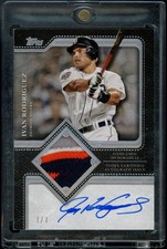 IVAN RODRIGUEZ 2025 TOPPS GAME USED PATCH AUTO 1/1 DETROIT TIGERS