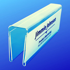 Jimmy Johnson Cubicle Name Tag Holder Double Sided 2 Pack 2.5”x8.5”